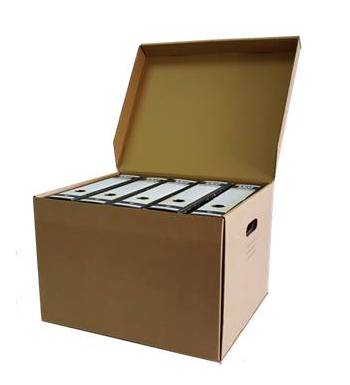 Caja de archivo de cartón reciclado
