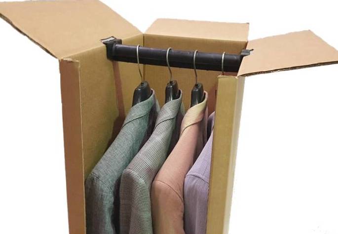 Cajas armario para prendas, es el sistema idóneo de transporte de ropa